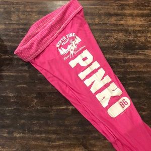 VS PINK pink yoga pant sweatpants with winter logo